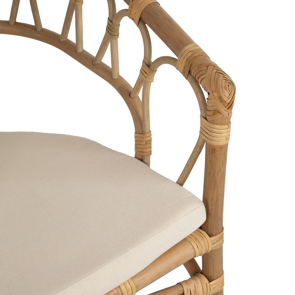 Dining Chair White Honey Rattan 58 x 59 x 78 cm-2