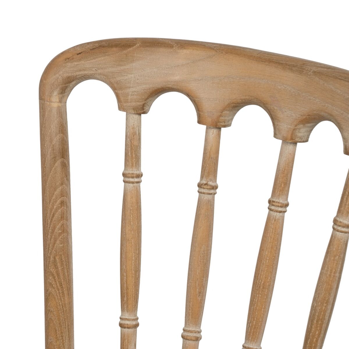 Dining Chair Beige Natural Rubber wood Cotton Polyester 45 x 46 x 92 cm-5