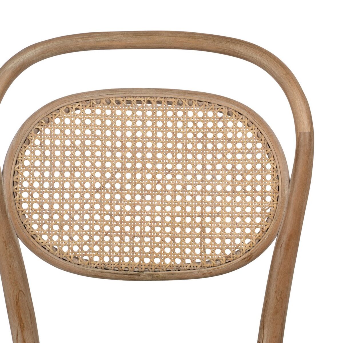 Dining Chair Beige Natural Rubber wood Cotton Polyester 41 x 41 x 89 cm-6