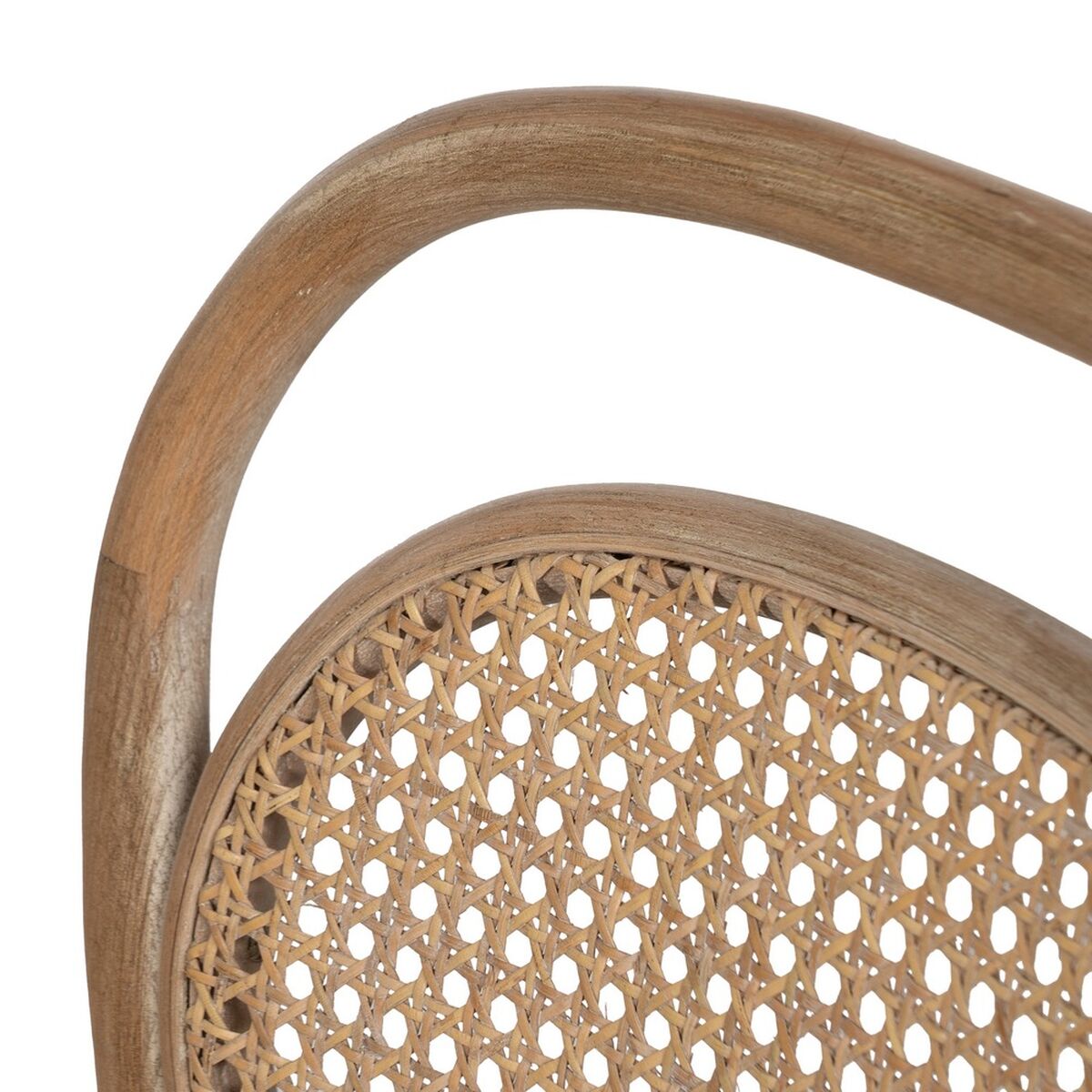 Dining Chair Beige Natural Rubber wood Cotton Polyester 41 x 41 x 89 cm-4