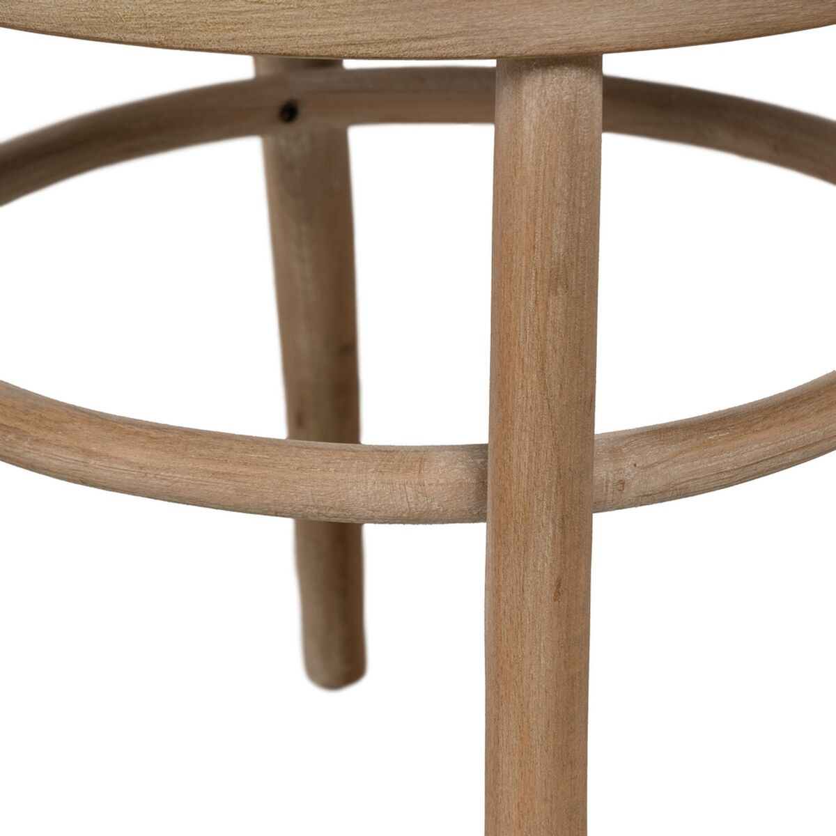 Dining Chair Beige Natural Rubber wood Cotton Polyester 41 x 41 x 89 cm-3