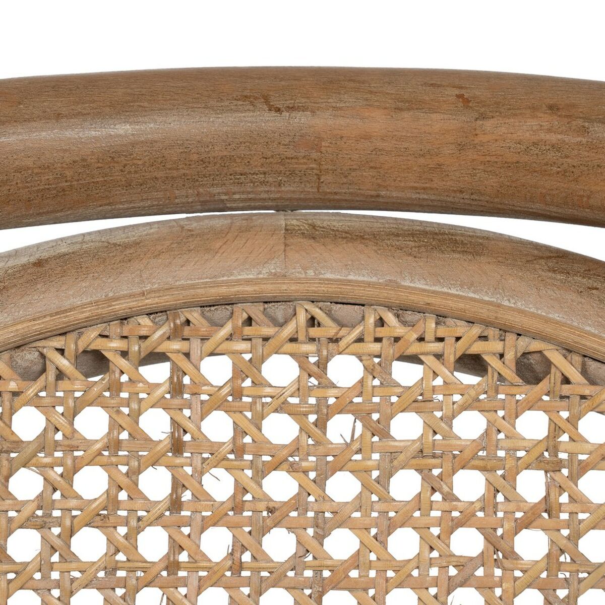 Dining Chair Beige Natural Rubber wood Cotton Polyester 59 x 47 x 81 cm-1