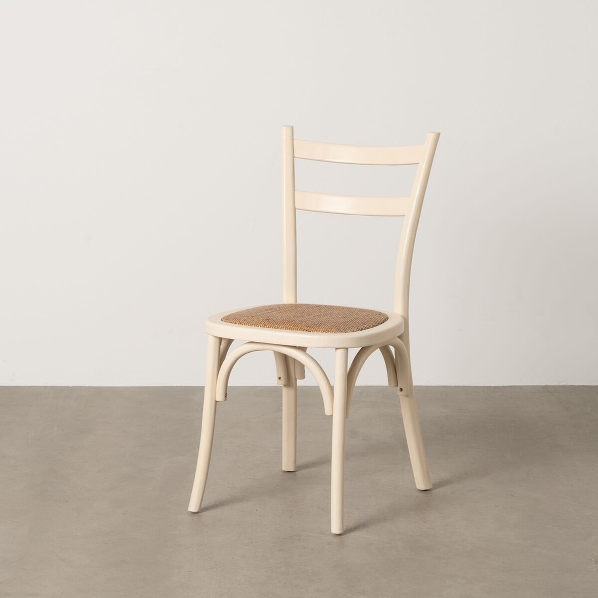 Dining Chair Cream Natural Rattan Elm wood 45 x 54 x 88,5 cm-1