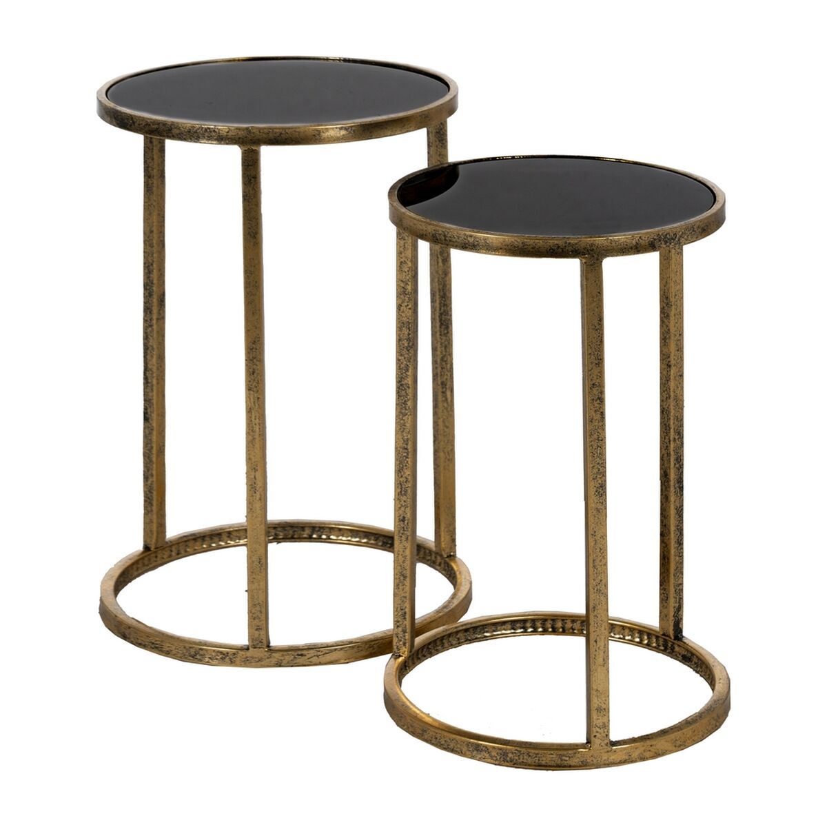 Set of 2 tables Black Golden 38 x 38 x 55,5 cm-1