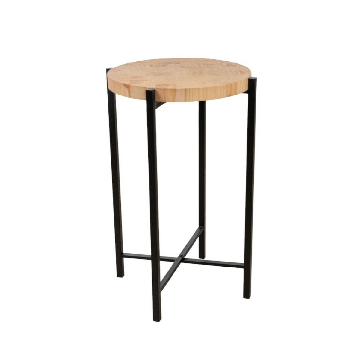 Side table Romimex Brown Beige Metal Marble 35 x 57 x 35 cm-0