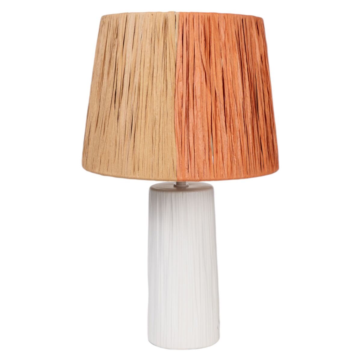 Desk lamp Romimex White Brown Mustard Ceramic 25 x 42 x 25 cm-0