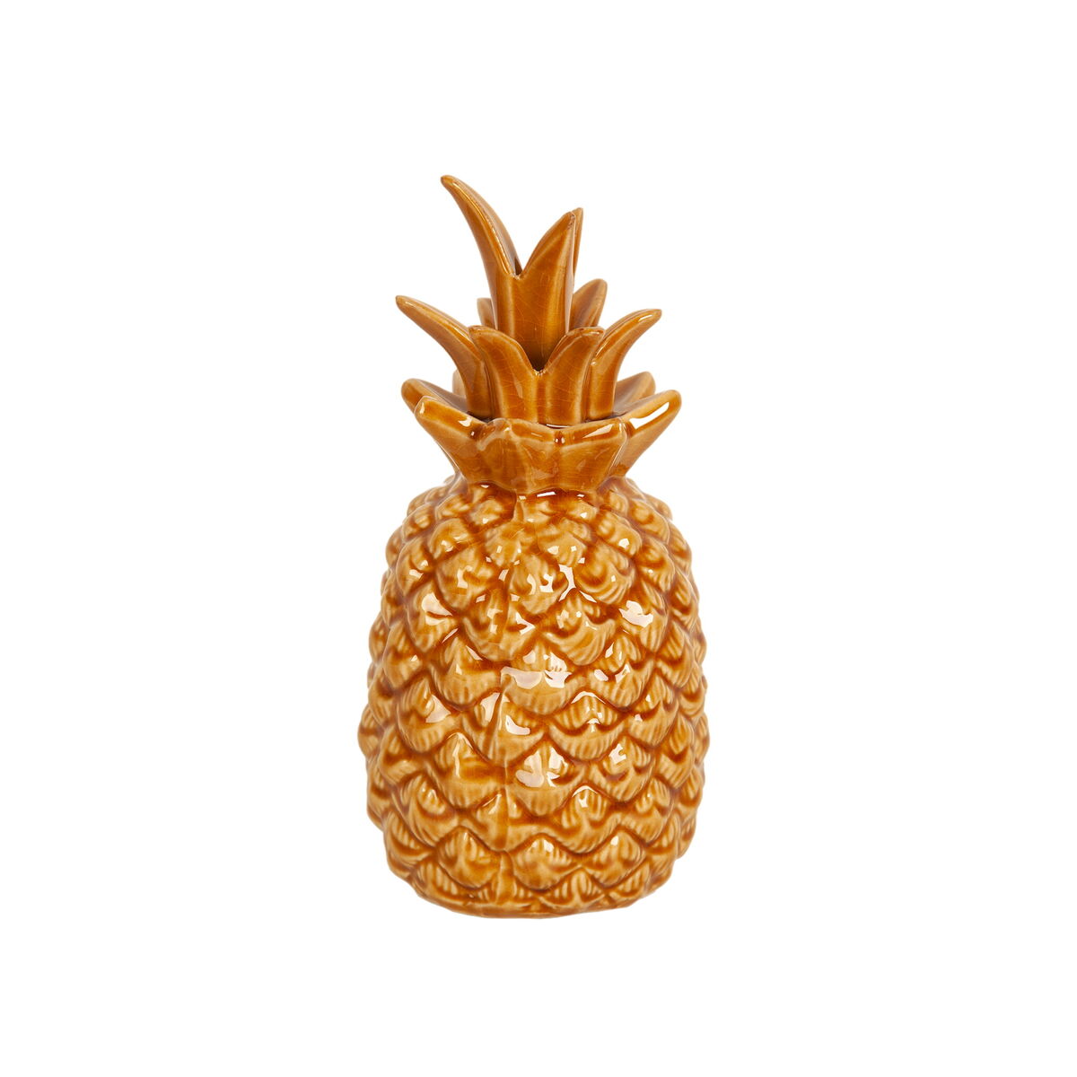 Decorative Figure Romimex Mustard Ceramic Pineapple 11 x 23 x 11 cm-0