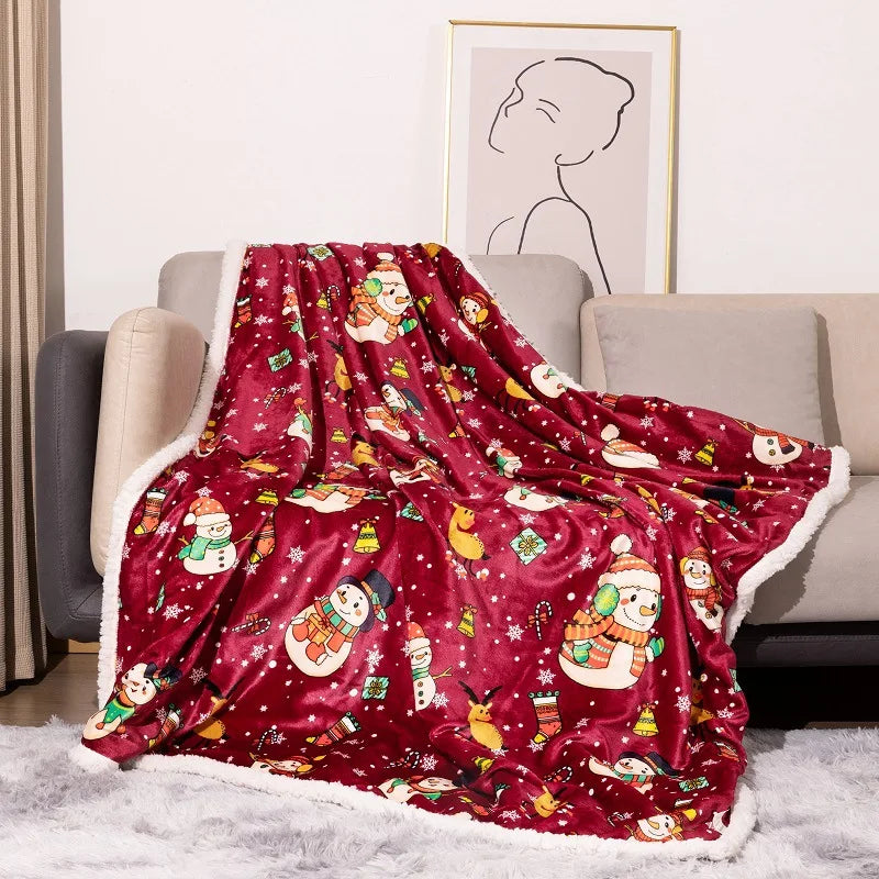 Christmas Sherpa Fleece Throw Blanket-6