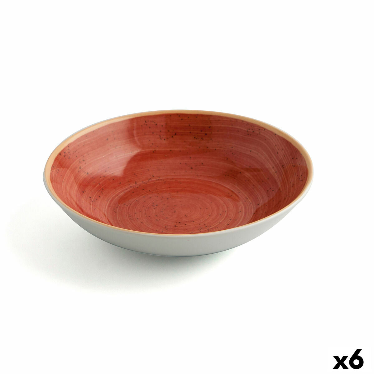 Deep Plate Ariane Terra Ceramic Red (Ø 21 cm) (6 Units)-0