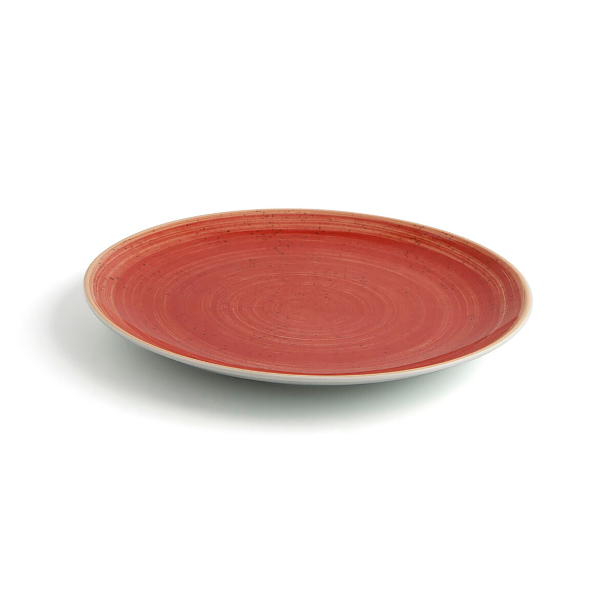 Flat Plate Ariane Terra Red Ceramic Ø 21 cm (12 Units)-1