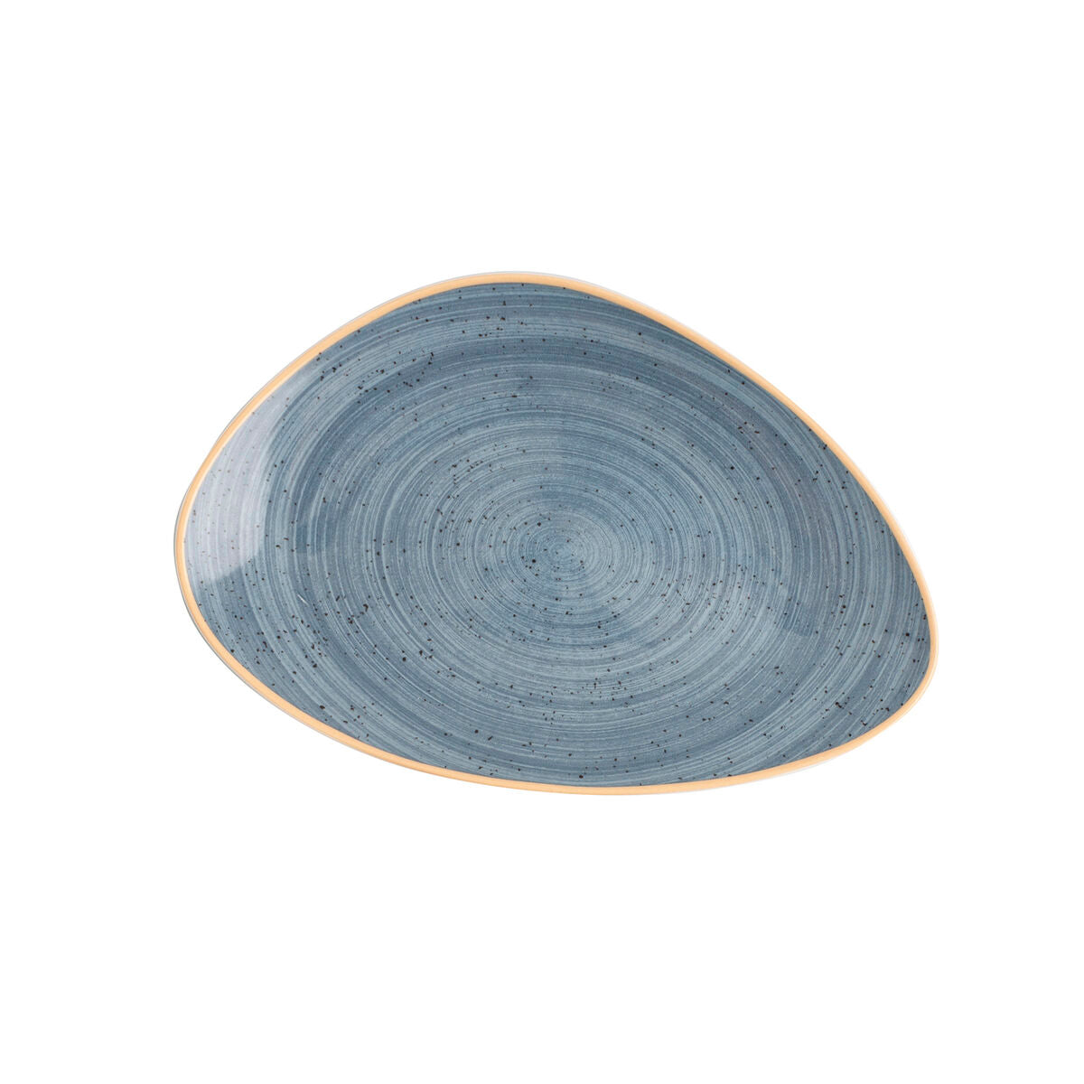 Flat Plate Ariane Terra Triangular Blue Ceramic Ø 29 cm (6 Units)-2