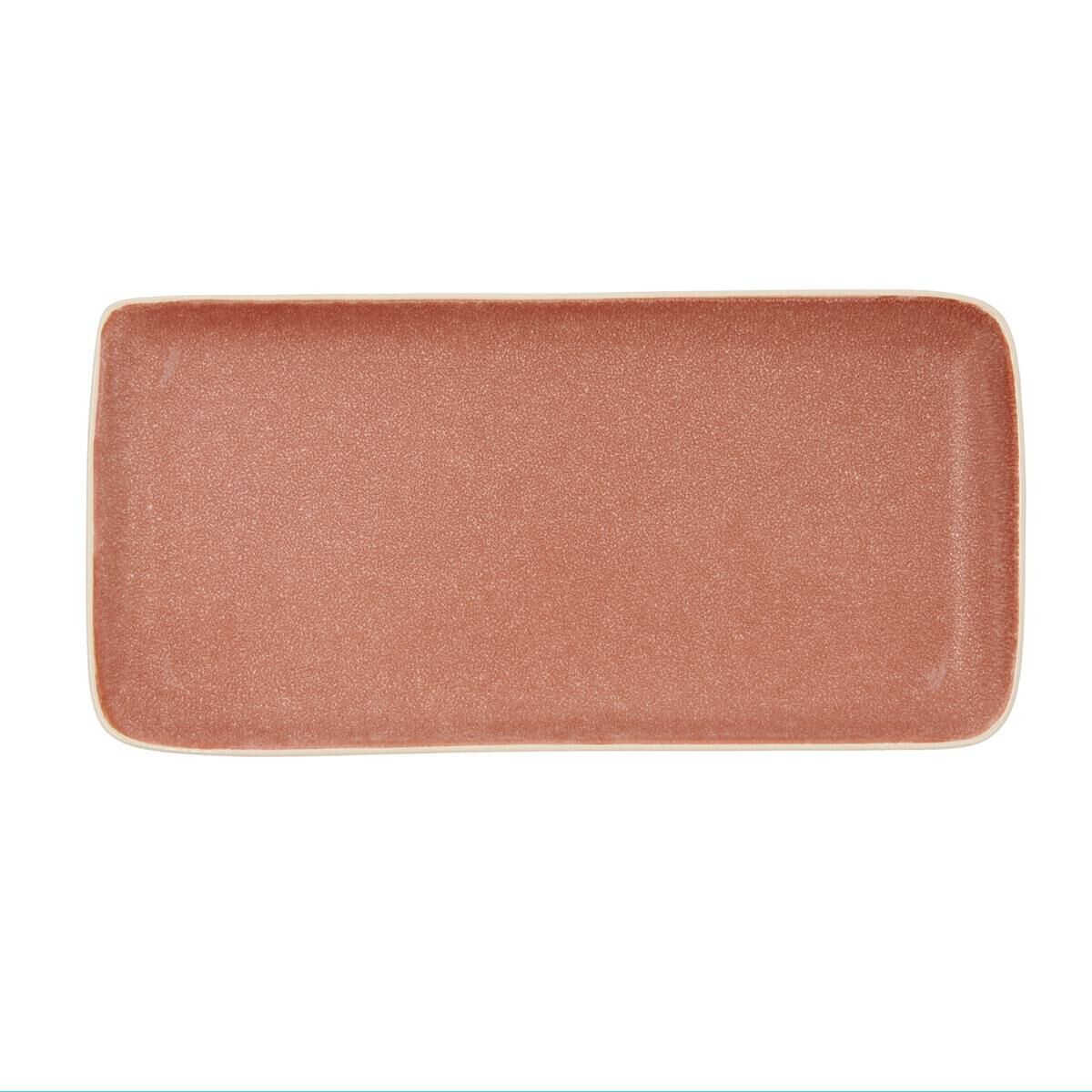 Snack tray Bidasoa Gio Brown Ceramic Rectangular 28 x 14 cm (4 Units)-1
