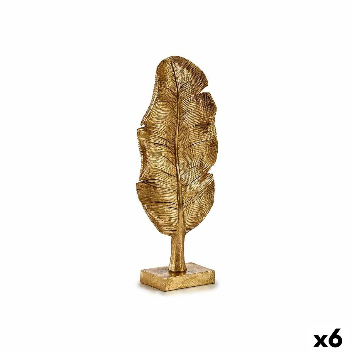 Decorative Figure Leaf of a plant Golden 8 x 43,5 x 17 cm (6 Units)-0