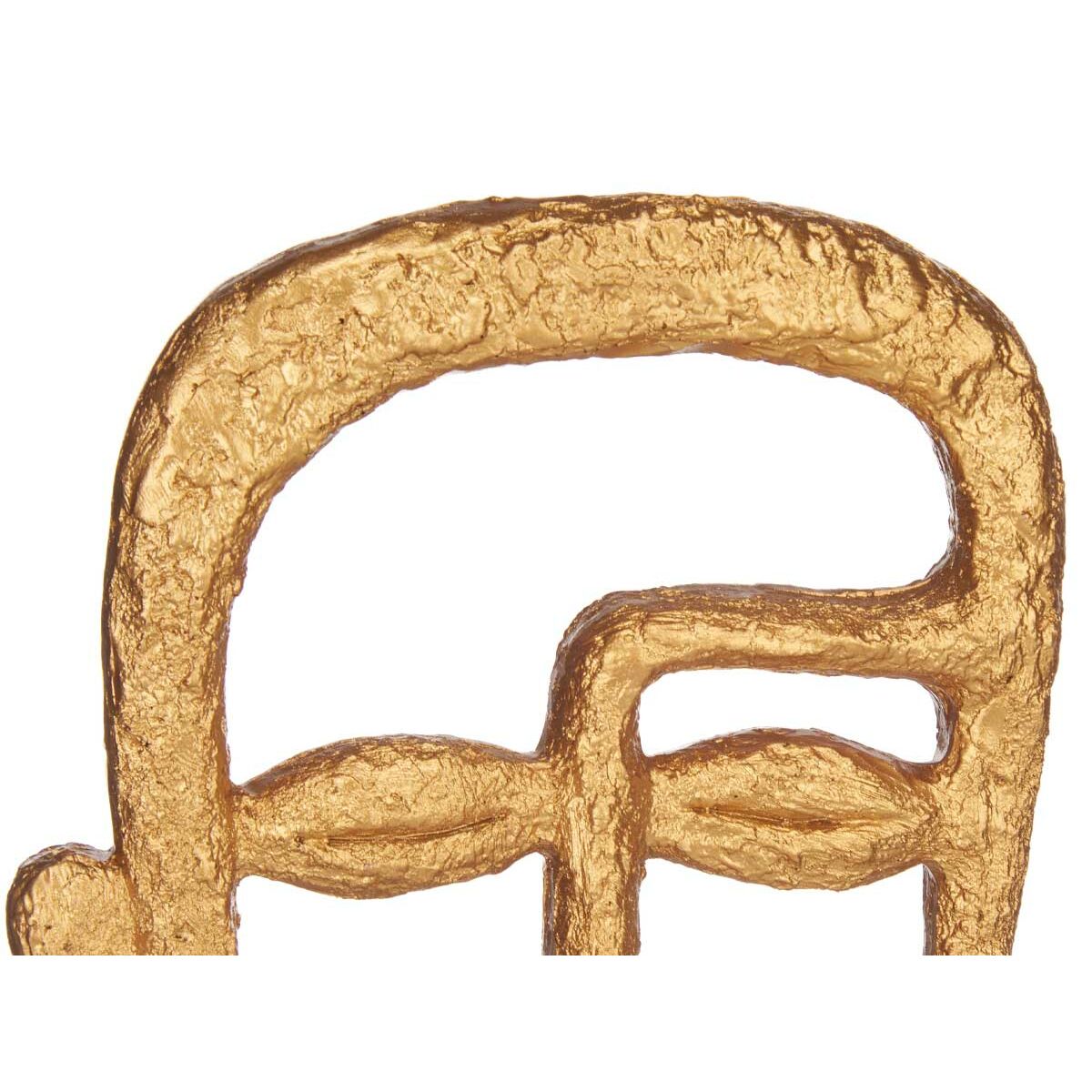 Decorative Figure Face Golden 19,5 x 38 x 10,5 cm (4 Units)-1