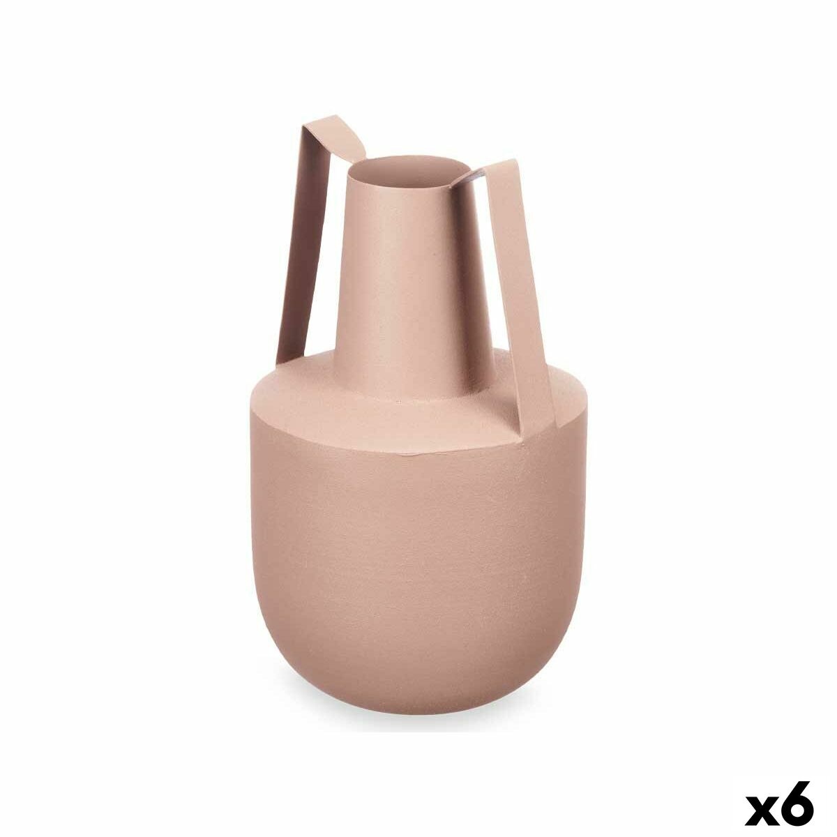 Vase With handles Sand Steel 14 cm (6 Units)-0