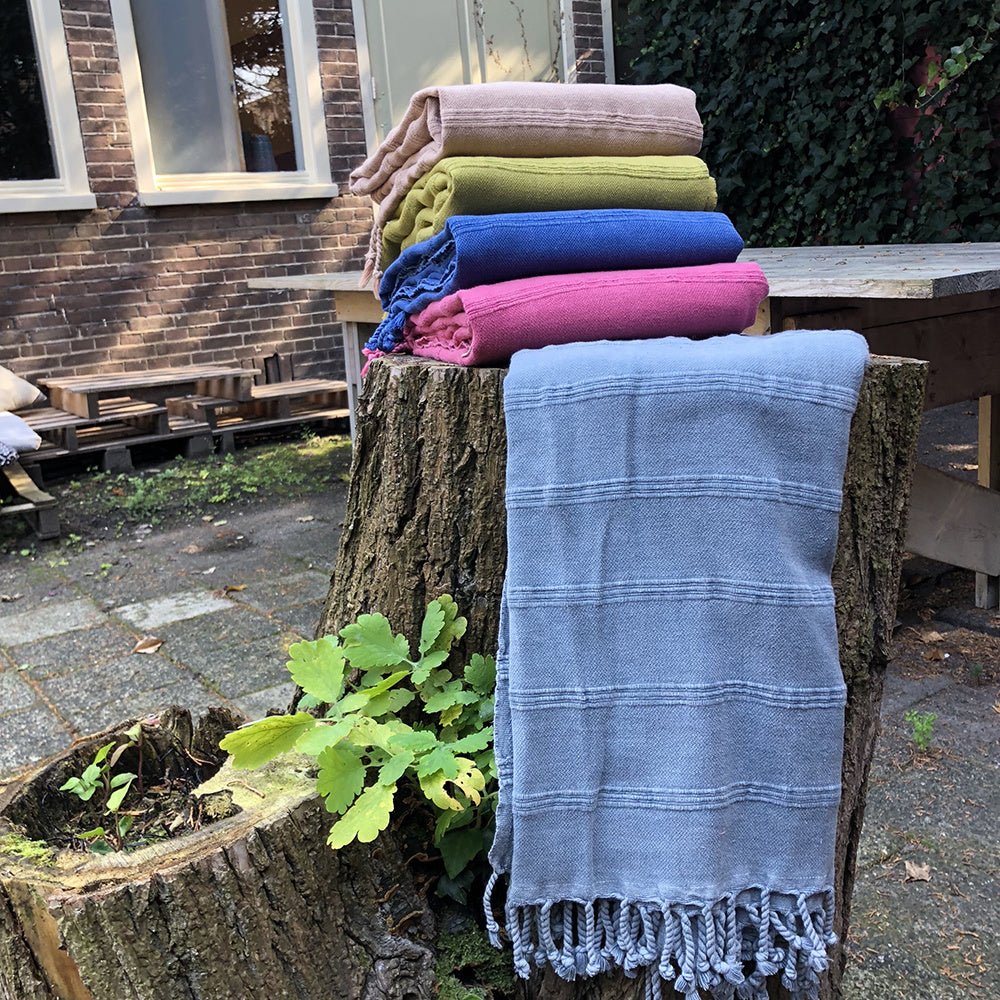 Stone Washed Extra Striped Towel-1