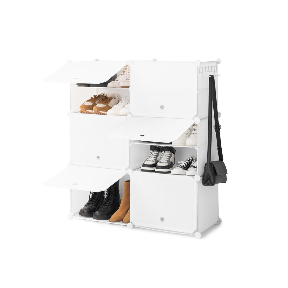 Portable Modular Shoe Cabinet InnovaGoods White-11