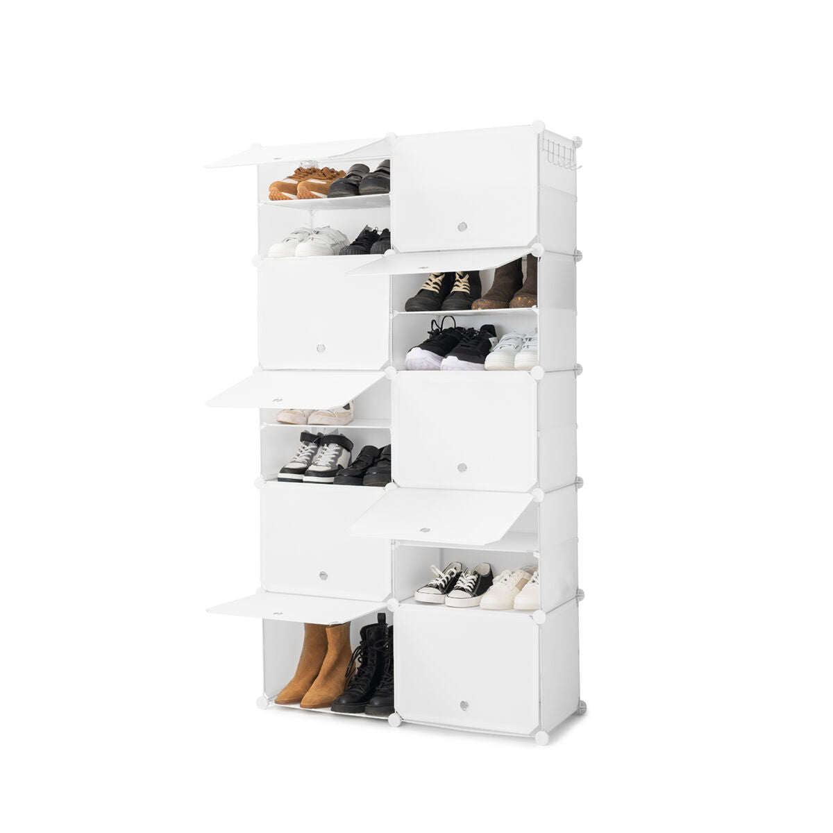 Portable Modular Shoe Cabinet InnovaGoods White-9