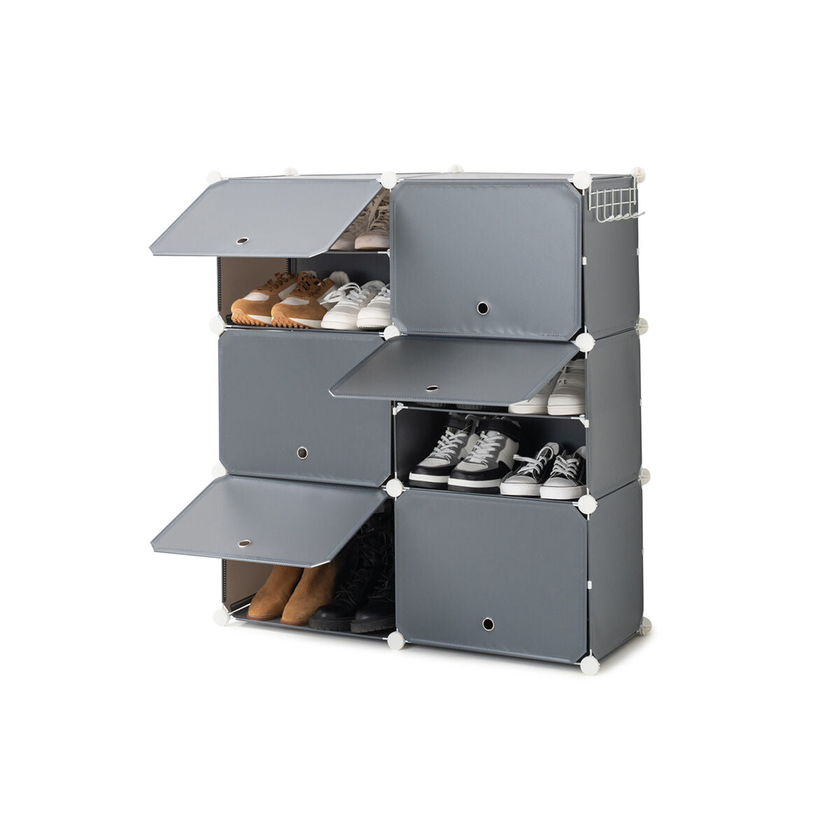 Portable Modular Shoe Cabinet InnovaGoods Grey-11