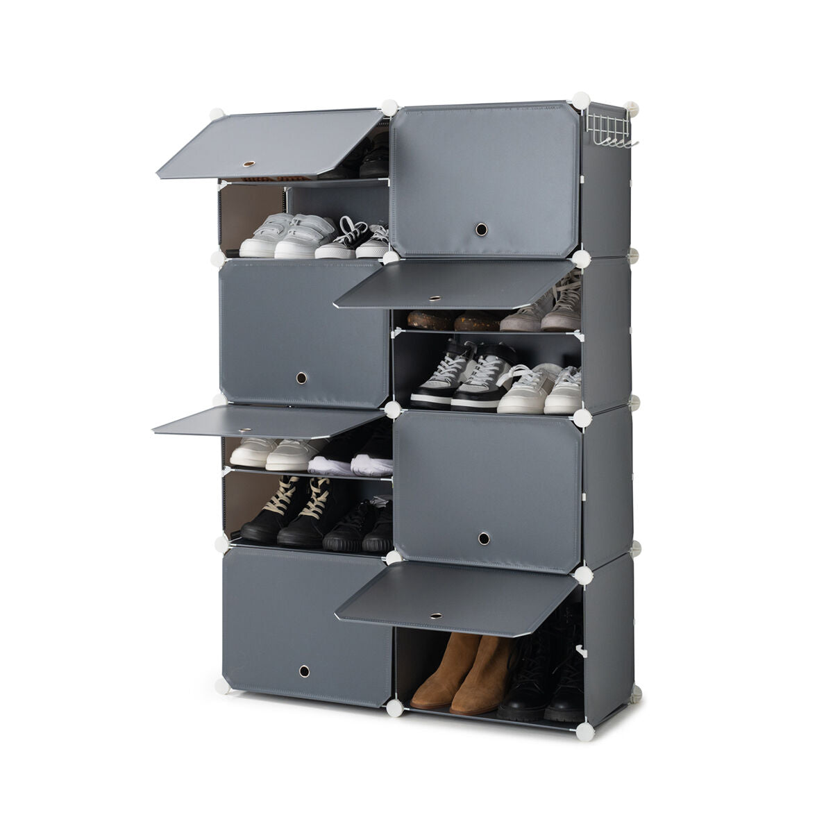 Portable Modular Shoe Cabinet InnovaGoods Grey-10