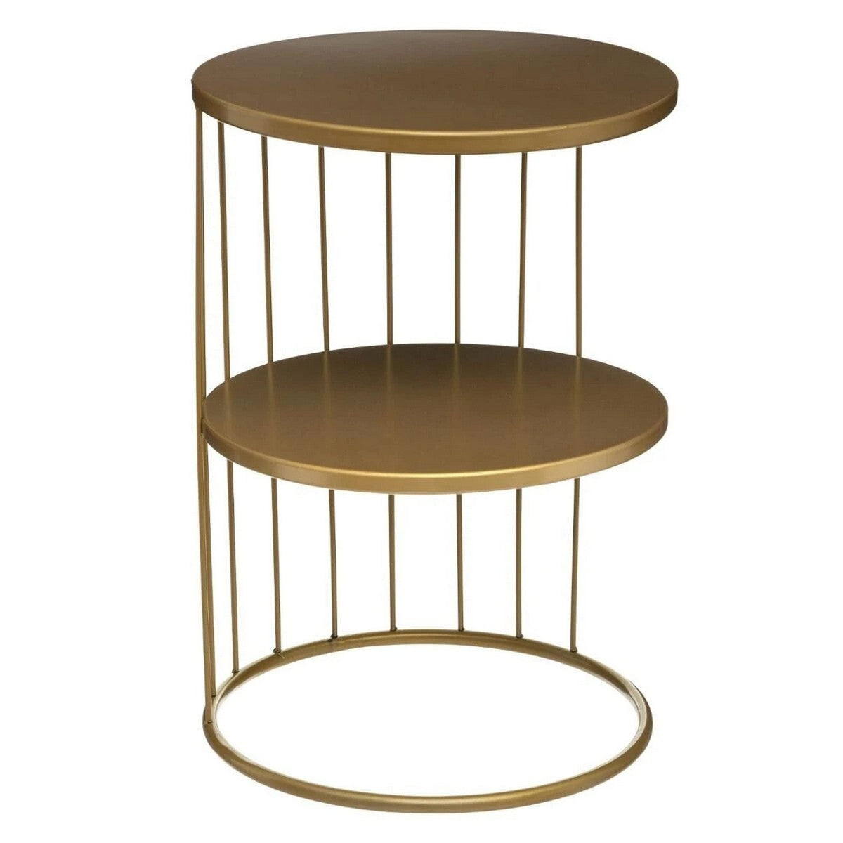 Centre Table Atmosphera Kobu Golden Metal 36 x 36 x 52 cm-0