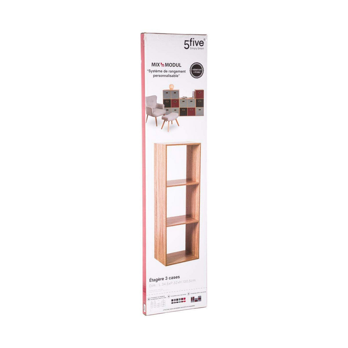 Shelves 5five Simply Smart Brown Wood 34,4 x 32 x 100,5 cm-1