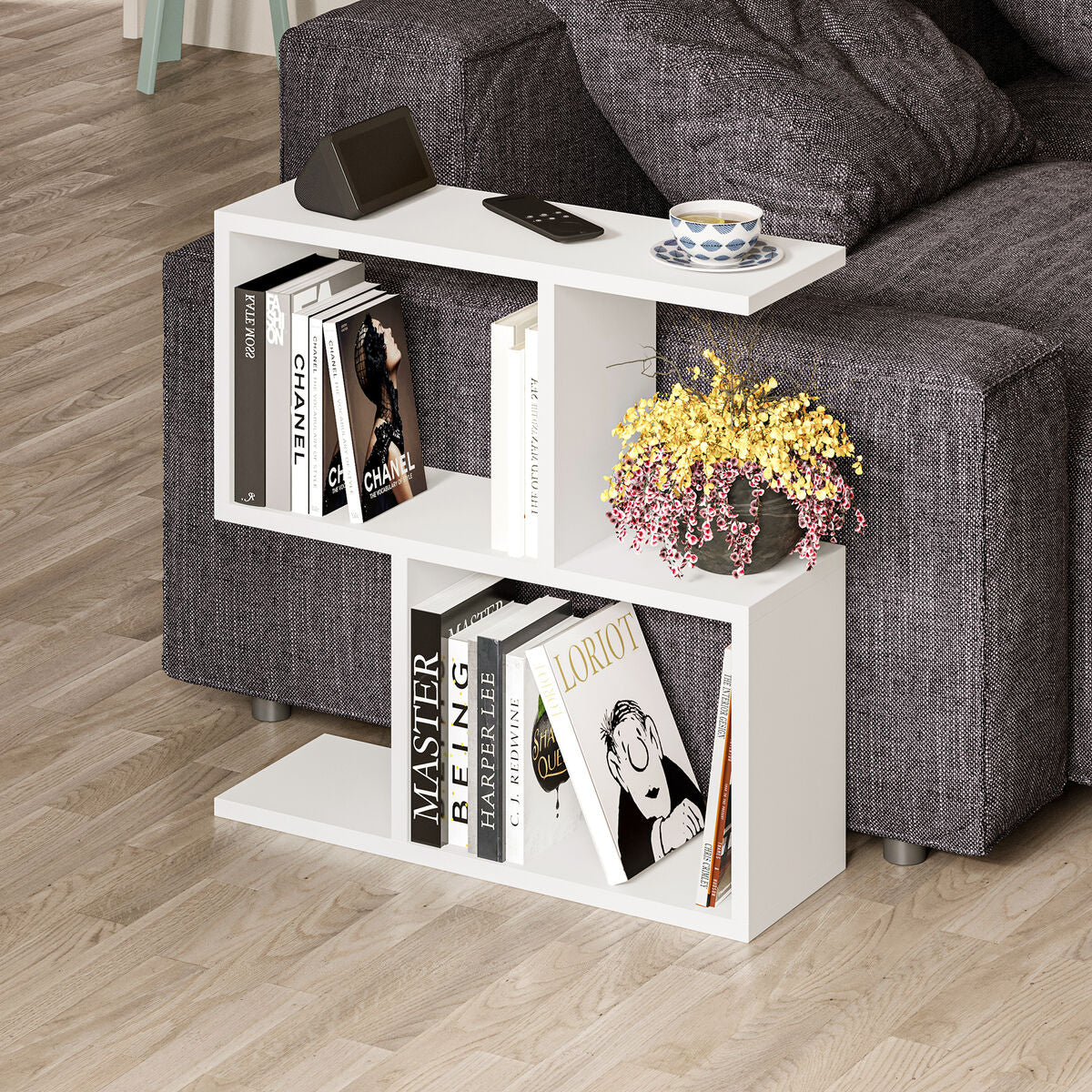 Shelves Alexandra House Living White Wood MDP 60 x 60 x 19 cm-3
