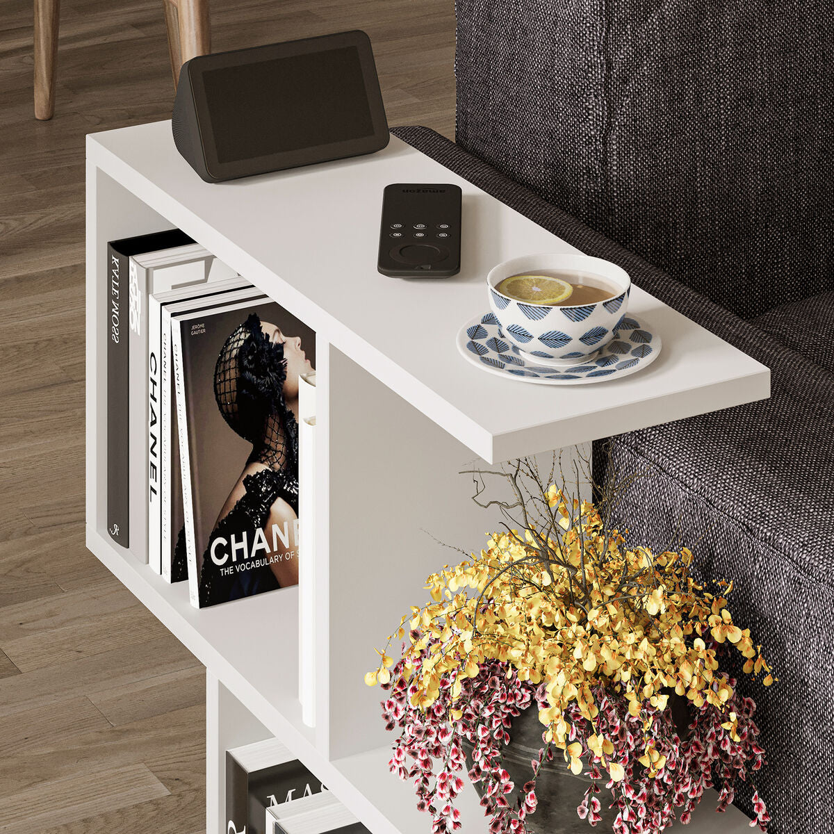 Shelves Alexandra House Living White Wood MDP 60 x 60 x 19 cm-2