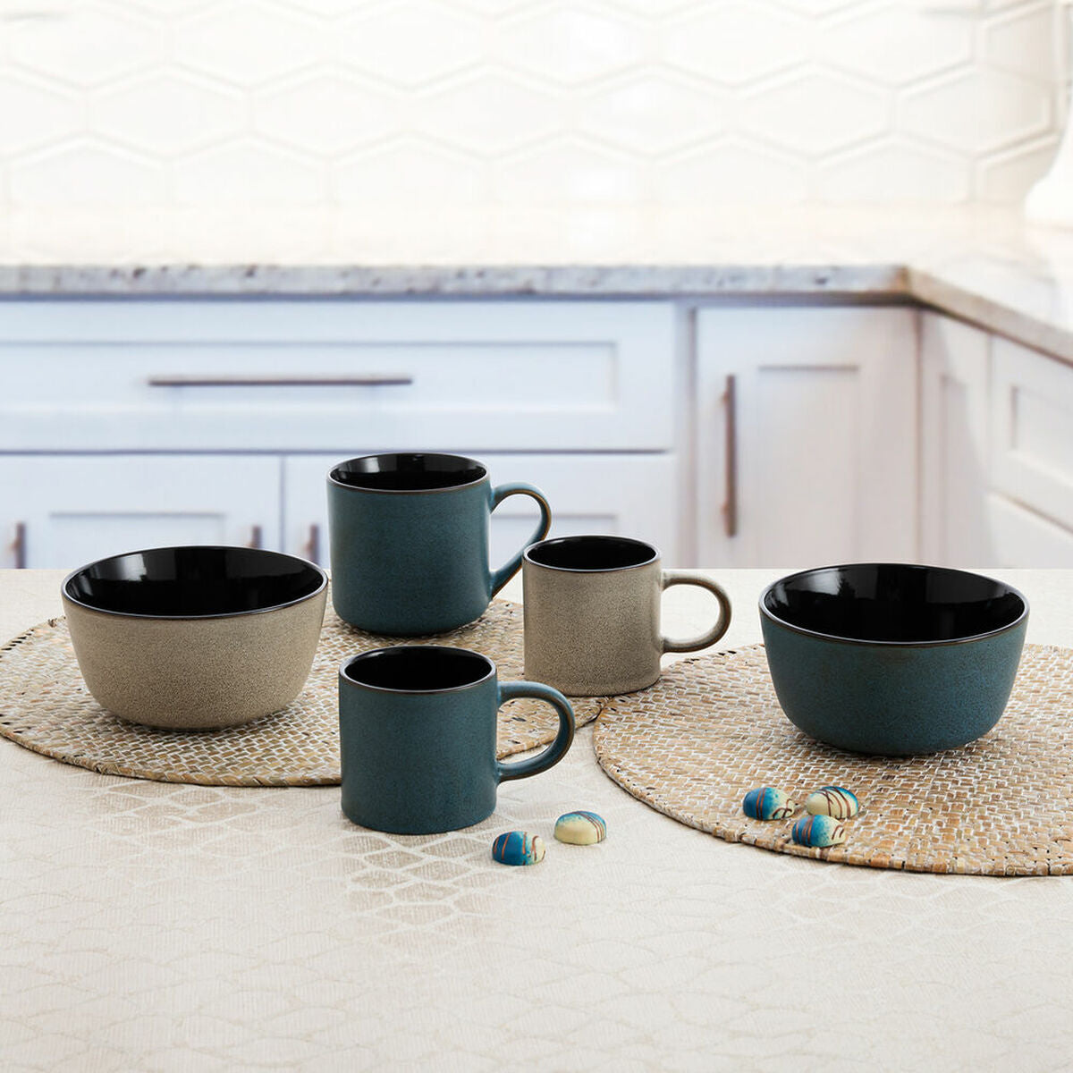 Bowl Bidasoa Blue Moon Ceramic 780 ml (6 Units) (Pack 6x)-1