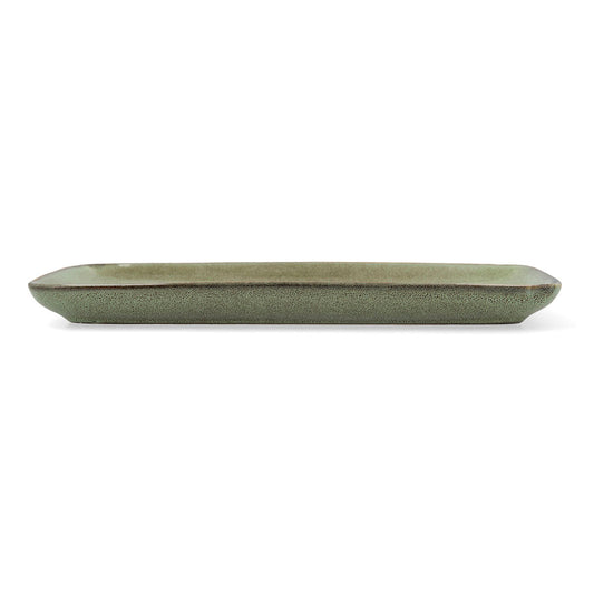 Serving Platter Bidasoa Ikonic Green Ceramic 28 x 14 cm (Pack 4x)-1