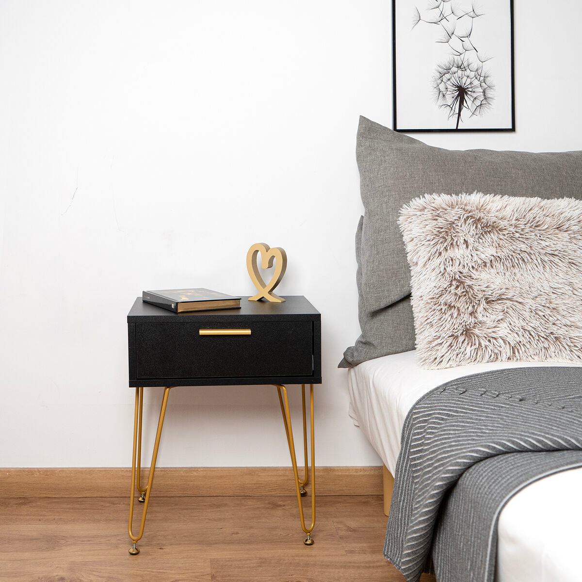 Nightstand Vinthera Moa Black Plastic 40 x 30 x 50 cm-2