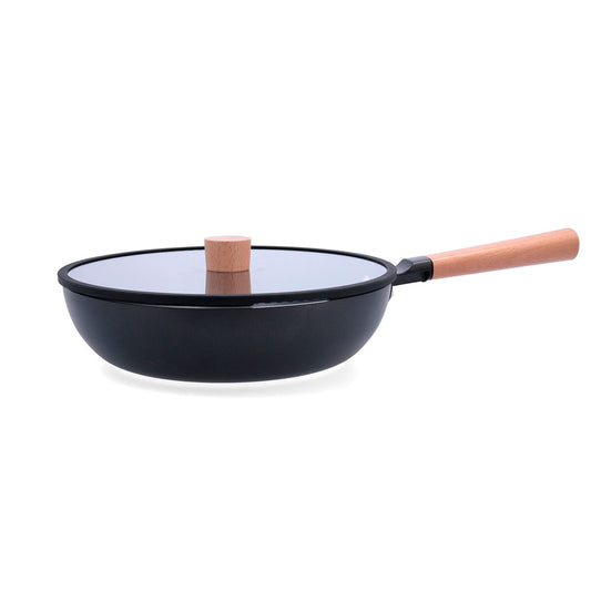 Pan Quid Naturalia Black Metal 28 cm With lid Stews-0