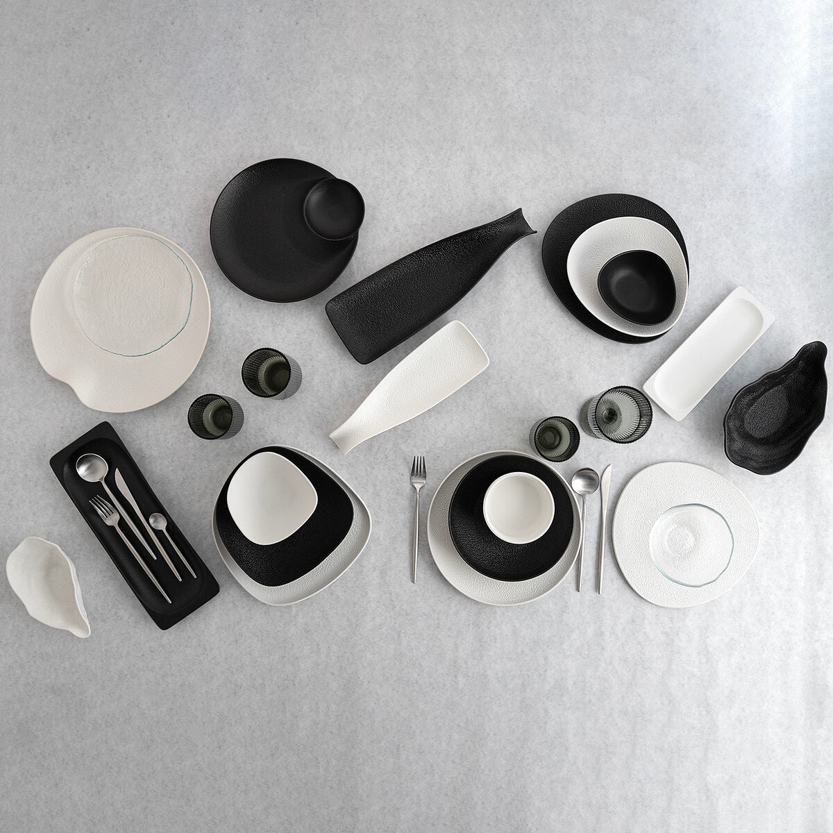 Deep Plate Bidasoa Fosil Black Ceramic Oval 22 x 19,6 x 4,5 cm (6 Units)-5