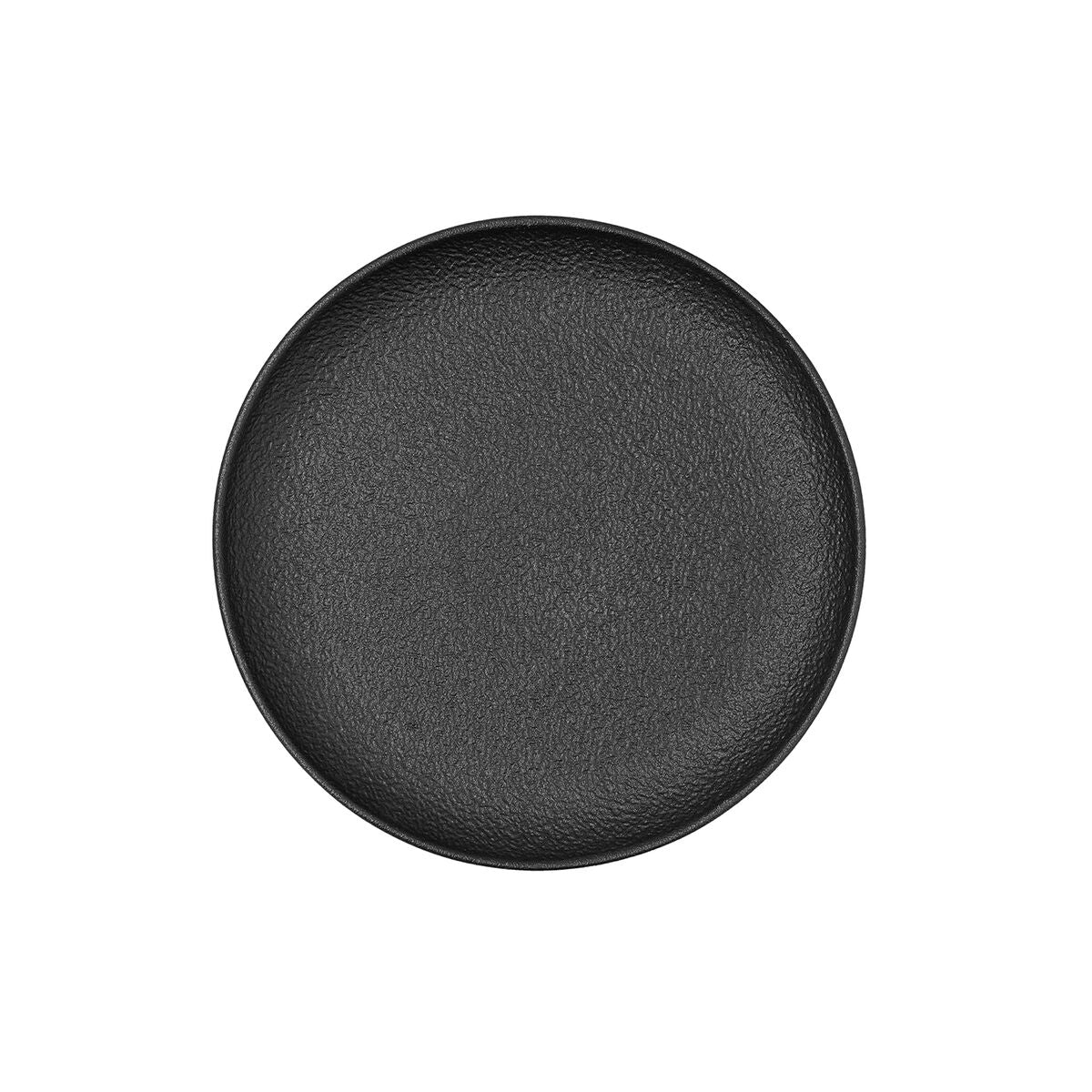 Flat Plate Bidasoa Fosil Black Ceramic 21,3 x 21,2 x 2,2 cm (8 Units)-2