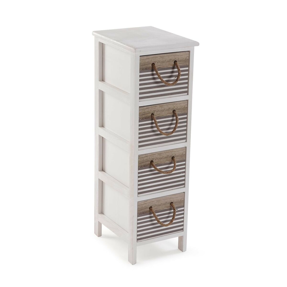 Chest of drawers Versa Tabo Textile Paolownia wood 32 x 81 x 26 cm-0