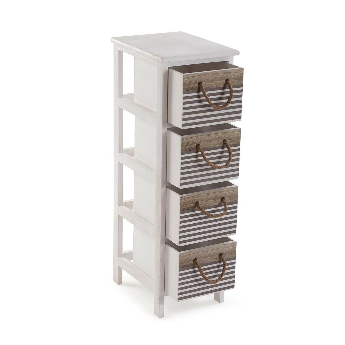 Chest of drawers Versa Tabo Textile Paolownia wood 32 x 81 x 26 cm-2