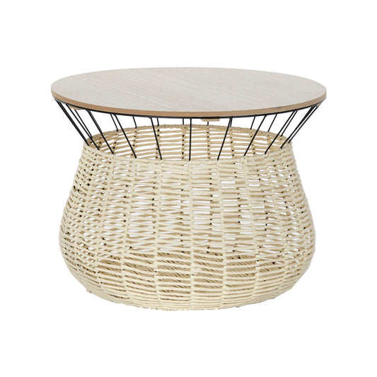 Centre Table DKD Home Decor Black Natural Metal Iron MDF Wood 30 x 40 cm 54 x 54 x 40 cm-0