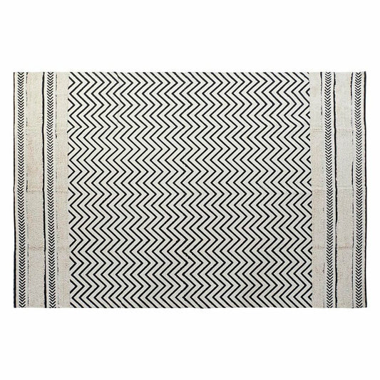 Carpet DKD Home Decor Black Zigzag White (160 x 226 x 0,7 cm)-0