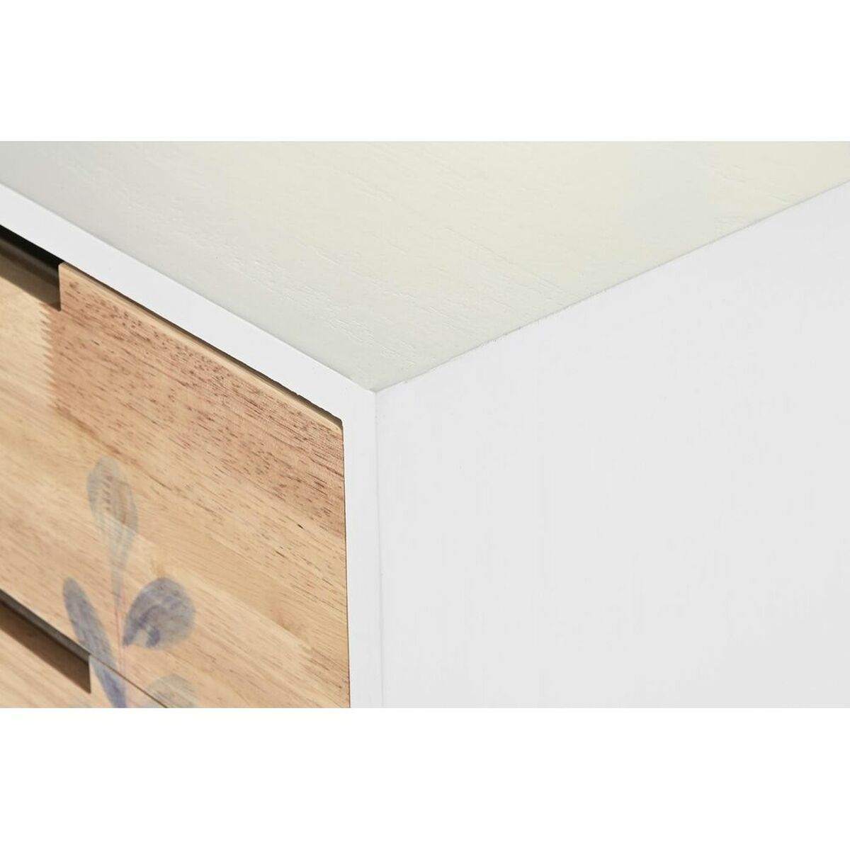 Chest of drawers DKD Home Decor White Maroon Natural Rubber wood Paolownia wood 40 x 30 x 78 cm-2