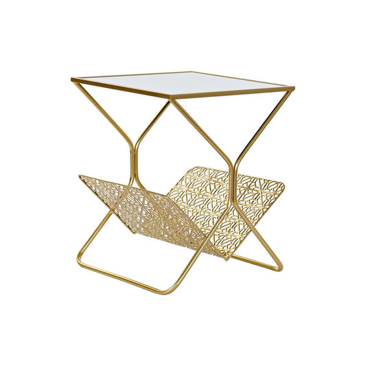Magazine rack DKD Home Decor Golden Metal Mirror 45 x 45 x 55 cm-0
