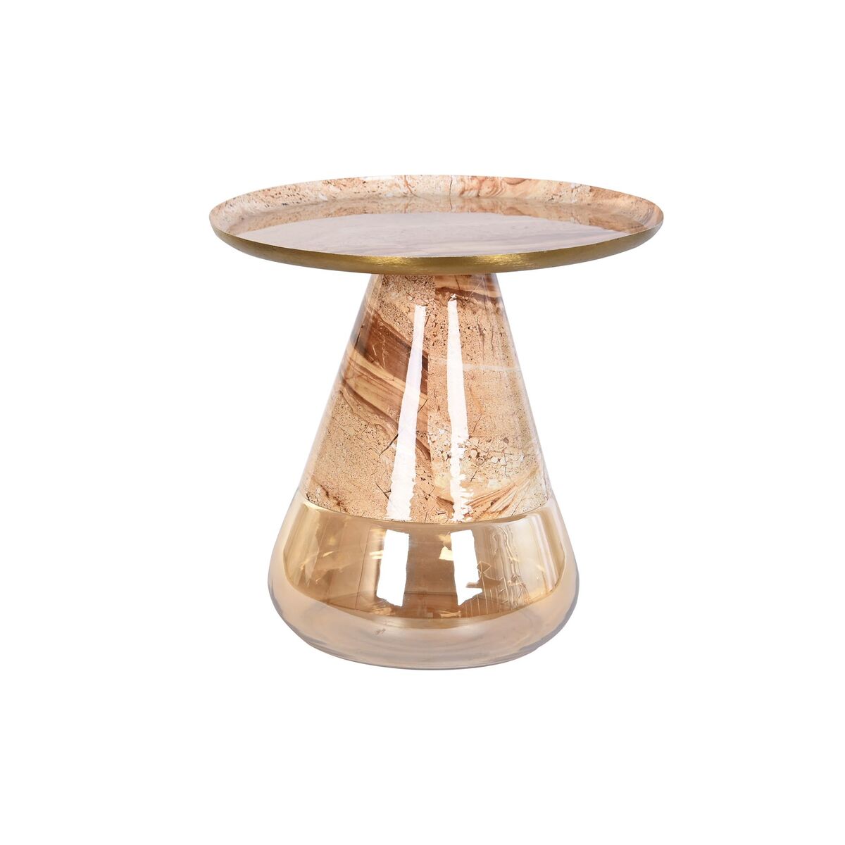 Side table DKD Home Decor Crystal Bicoloured Iron 50 x 50 x 49 cm-0