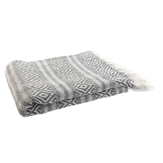 Blanket DKD Home Decor 130 x 170 x 1 cm Grey-0