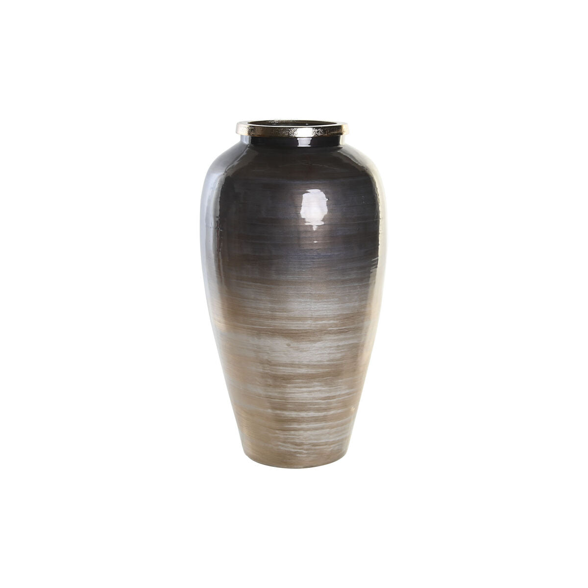Vase DKD Home Decor Crystal Aluminium Multicolour 29 x 29 x 52 cm Modern-0