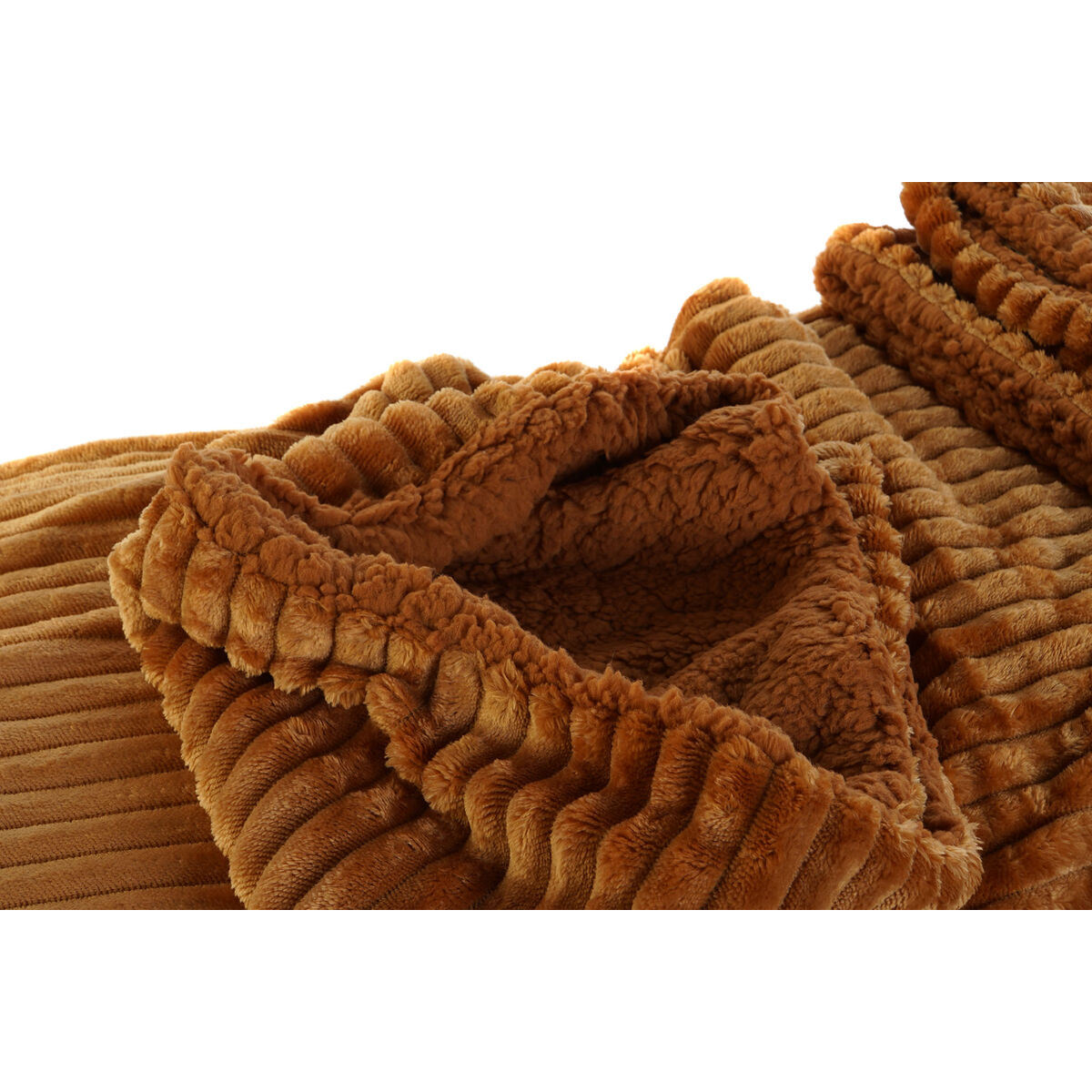 Blanket DKD Home Decor Terracotta 150 x 200 x 2 cm-2