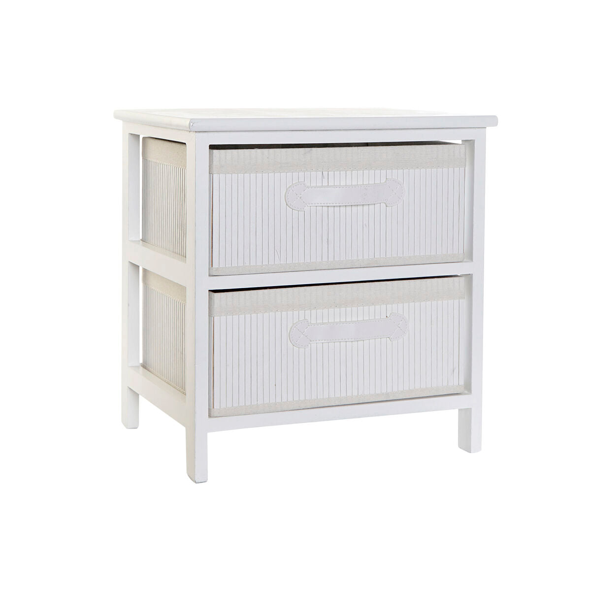 Chest of drawers DKD Home Decor White Bamboo Paolownia wood 42 x 32 x 45 cm-0