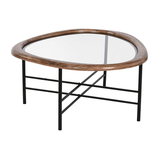 Centre Table Home ESPRIT Brown Black Natural Crystal Fir wood 76 x 81 x 38 cm-0