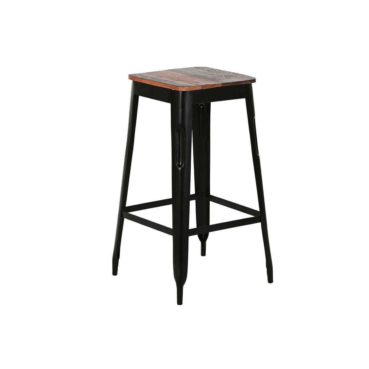 Stool Home ESPRIT Brown Black Wood Metal 34 x 33 x 77 cm-0