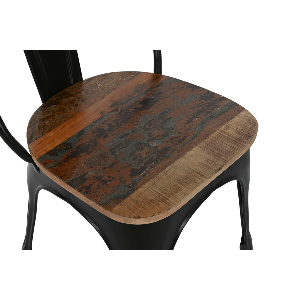 Dining Chair Home ESPRIT Black Dark brown Wood Metal 48 x 55 x 92 cm-4