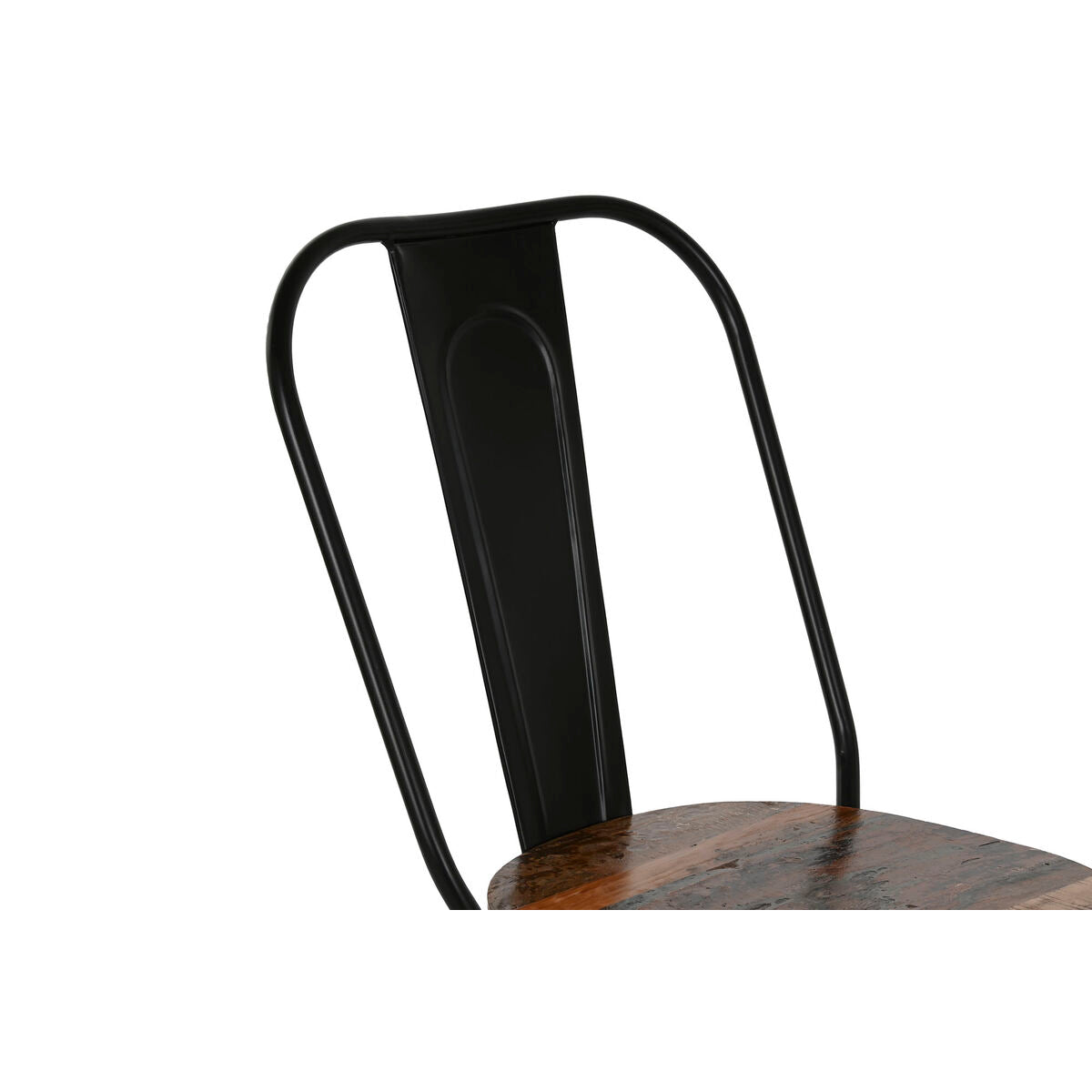 Dining Chair Home ESPRIT Black Dark brown Wood Metal 48 x 55 x 92 cm-3