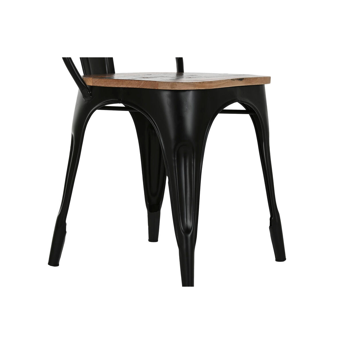 Dining Chair Home ESPRIT Black Dark brown Wood Metal 48 x 55 x 92 cm-1